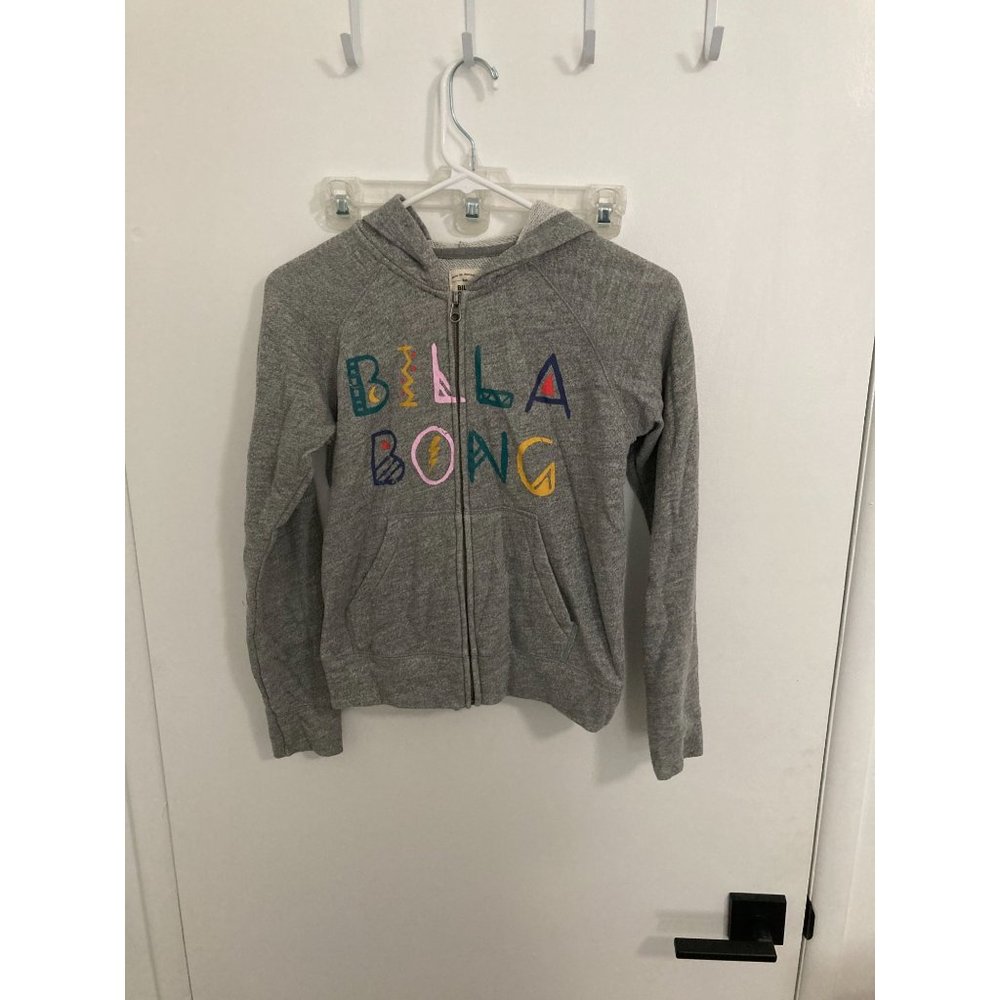 Billabong Girl's Hooded Sweatshirt, Grey, Large